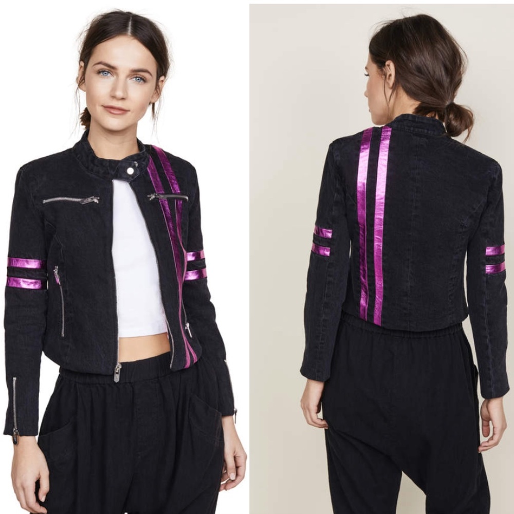 The Mighty Company Modena Racer Jacket in Black Denim